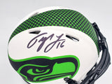 Tyler Lockett Autographed Seattle Seahawks Lunar Eclipse White Speed Mini Helmet MCS Holo Stock #200483