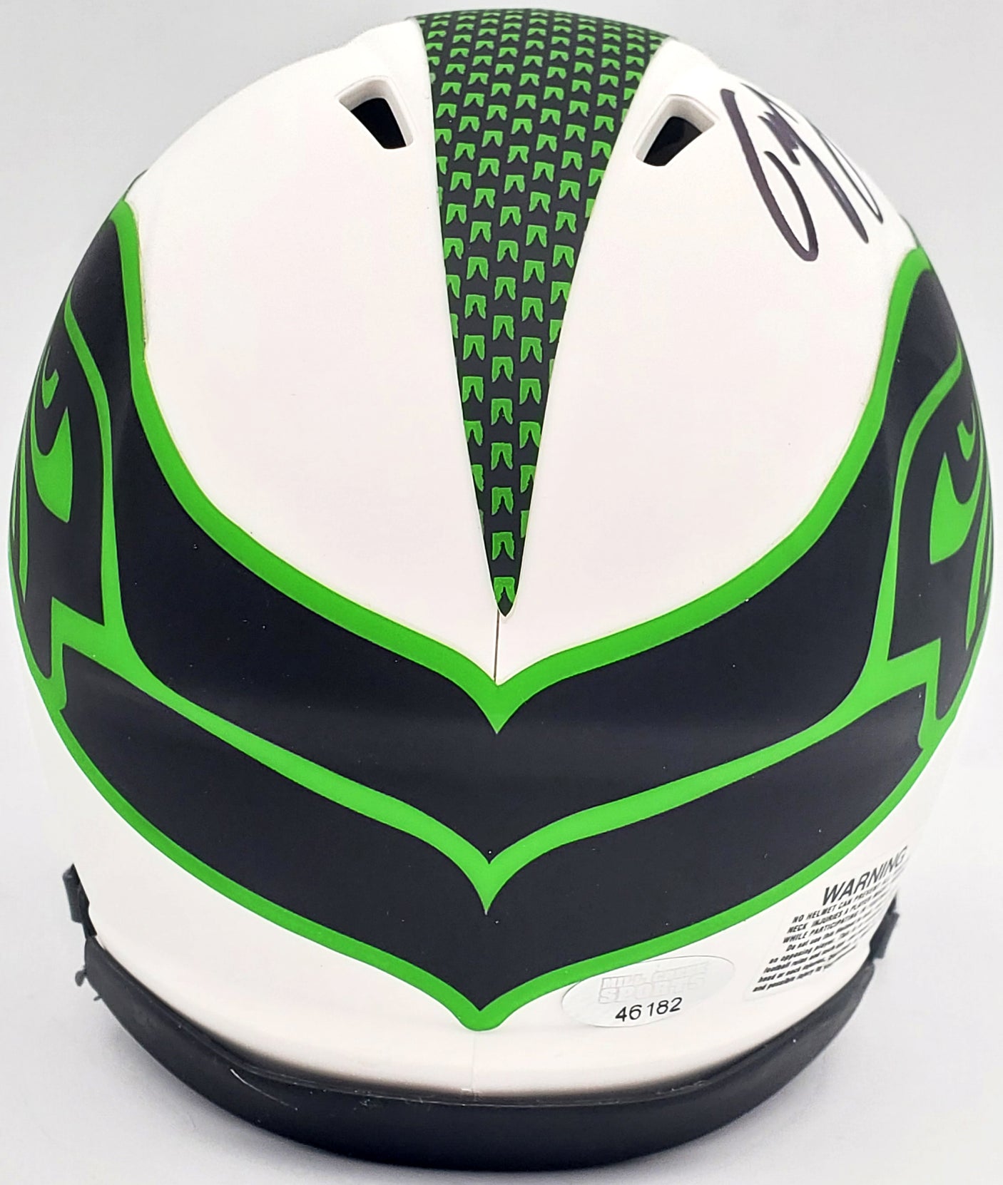 Tyler Lockett Autographed Seattle Seahawks Lunar Eclipse White Speed Mini Helmet MCS Holo Stock #200483