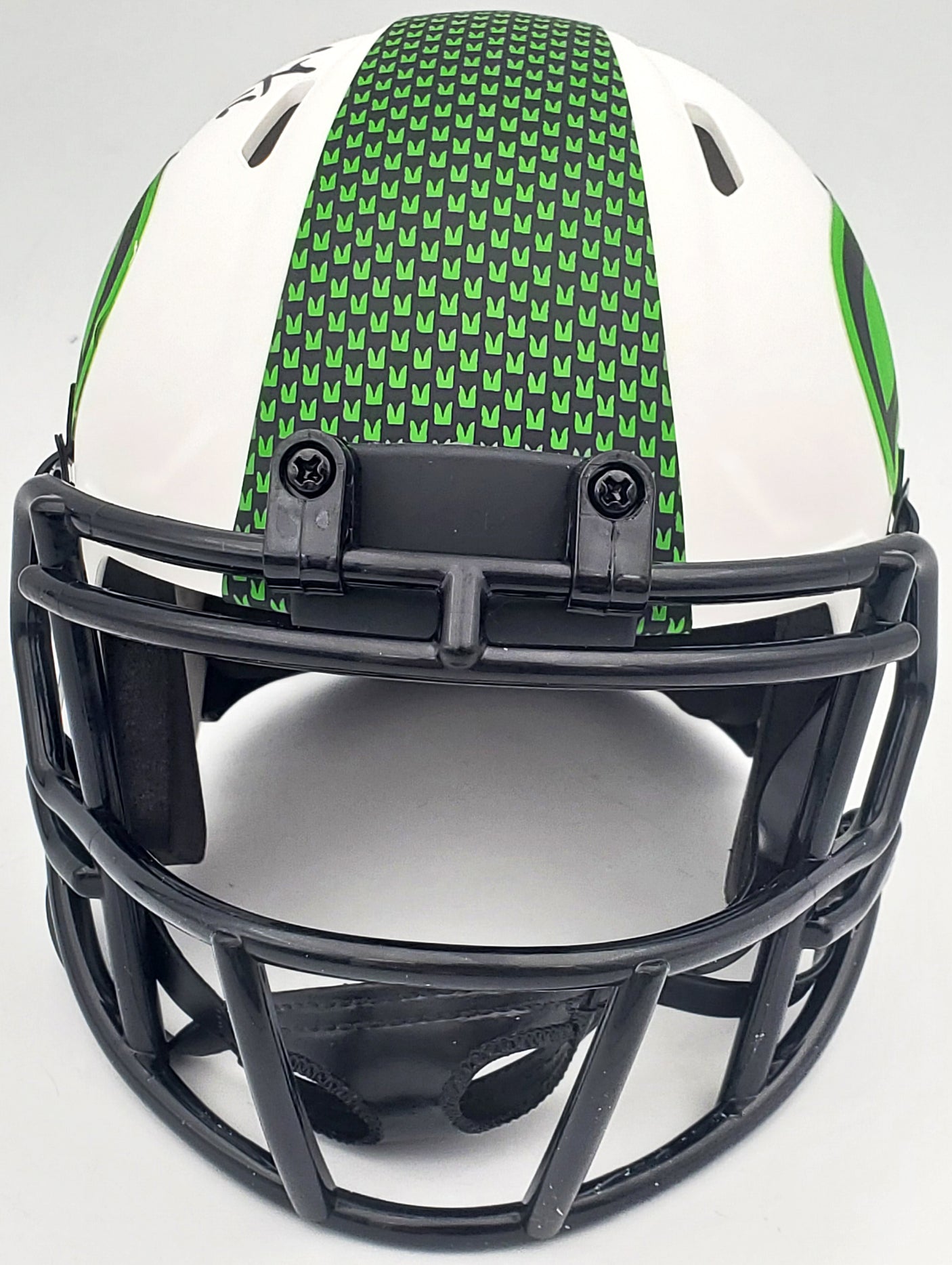 Tyler Lockett Autographed Seattle Seahawks Lunar Eclipse White Speed Mini Helmet MCS Holo Stock #200483