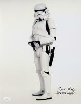 Syd Wragg Autographed Sideways Full Body 11x14 Photo w/ Insc - JSA Auth *Black