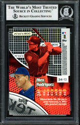 Alex Rodriguez Autographed 2000 Topps Tek Card #34-13 Seattle Mariners Beckett BAS #12410358