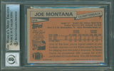 49ers Joe Montana "HOF 2000" Signed 1981 Topps #216 Rookie Card BAS Slabbed 3