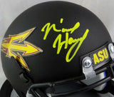 N'Keal Harry Autographed Arizona State Black Mini Helmet- Beckett Auth *Front
