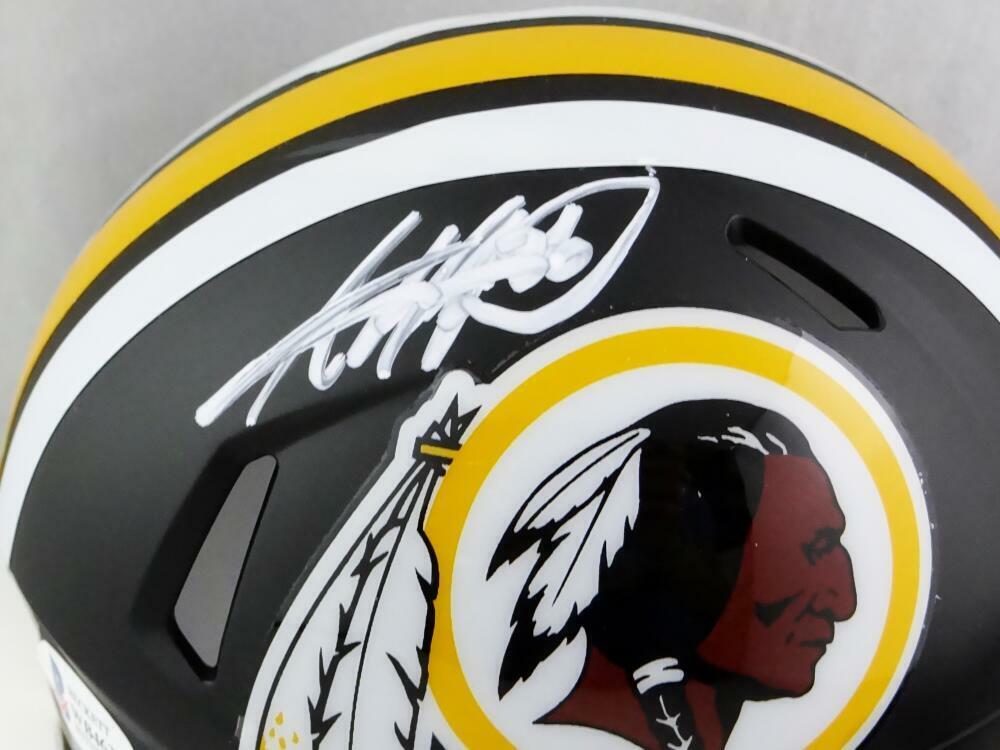 Adrian Peterson Signed Washington Flat Black Mini Helmet-Beckett W Auth