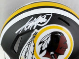 Adrian Peterson Signed Washington Flat Black Mini Helmet-Beckett W Auth