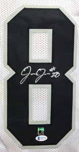 Josh Jacobs Autographed White Pro Style Jersey - Beckett W Auth *8
