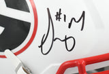 Nick Chubb Sony Michel Autographed Georgia F/S Amp Helmet - Beckett W