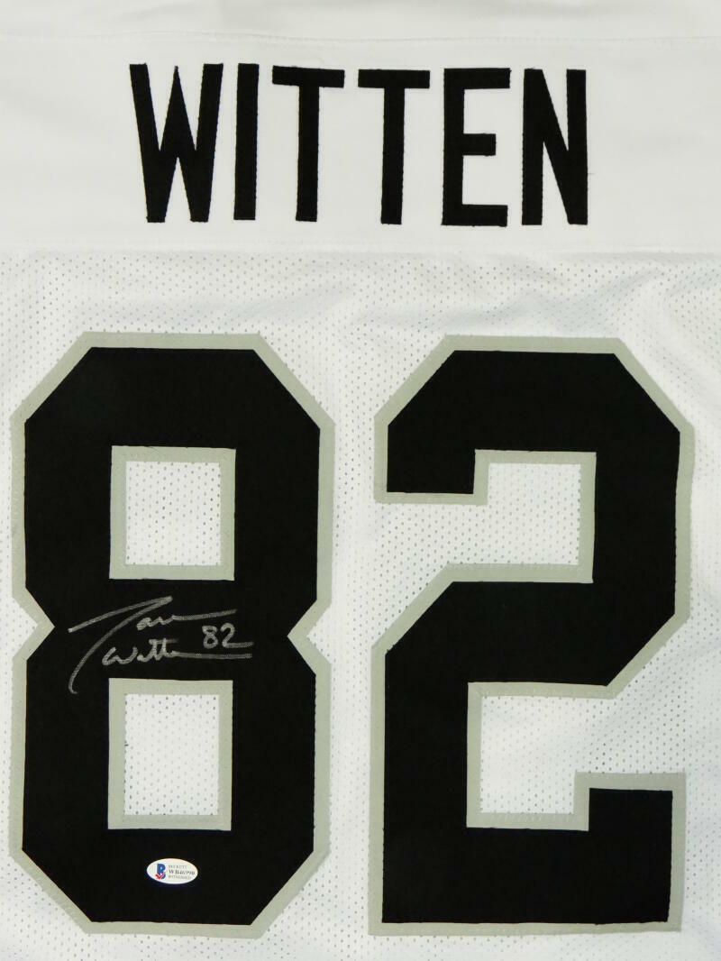 Jason Witten Autographed White Pro Style Jersey - Beckett W Auth *8