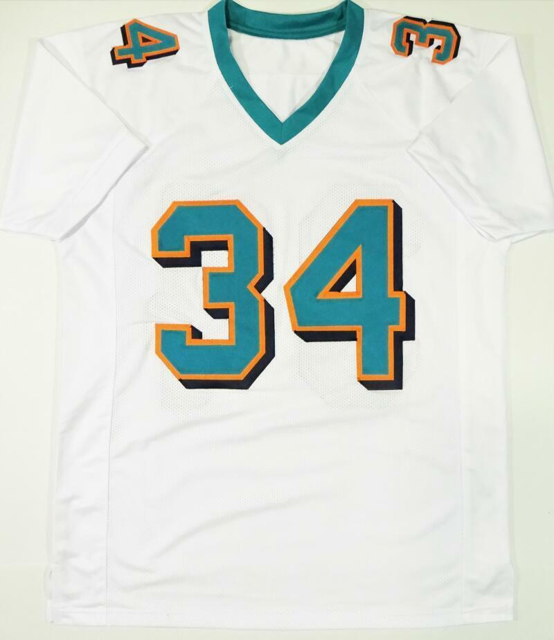 Ricky Williams Autographed White Pro Style Jersey w/ Insc - JSA W Auth *4 *Black