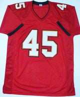 Devin White Autographed Red Pro Style Jersey - Beckett W Auth *4