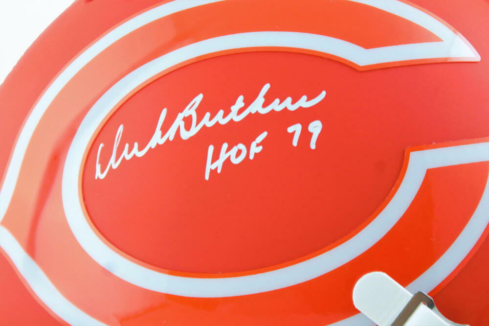 Dick Butkus Autographed Chicago Bears F/S AMP Speed Helmet w/ HOF - JSA W Auth