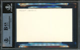 Bert Hamric Autographed 3x5 Index Card Brooklyn Dodgers Beckett BAS #12410506