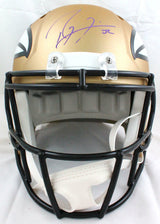 Ray Lewis Autographed Ravens F/S AMP Speed Helmet - Beckett W Auth *Purple