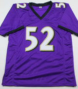 Ray Lewis Autographed Purple Pro Style Jersey w/HOF - Beckett W Auth *2