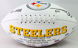 Dermontti Dawson Signed Pittsburgh Steelers Logo Football w/HOF - Beckett W Auth