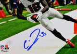 Calvin Ridley Signed Atlanta Falcons 8x10 Catch Endzone Photo- JSA Auth *Blue