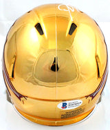 Deion Sanders Autographed FSU Chrome Speed Mini Helmet - Beckett W Auth *White