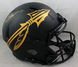 Deion Sanders Signed FSU Seminoles F/S Eclipse Helmet - Beckett W Auth *Gold