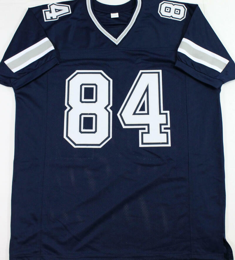 Jay Novacek Autographed Blue Pro Style Jersey - Beckett W *Black *4