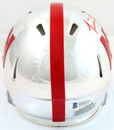 Tommie Frazier Sugned Nebraska Chrome Mini Helmet w/ Insc- Beckett W Auth *Red