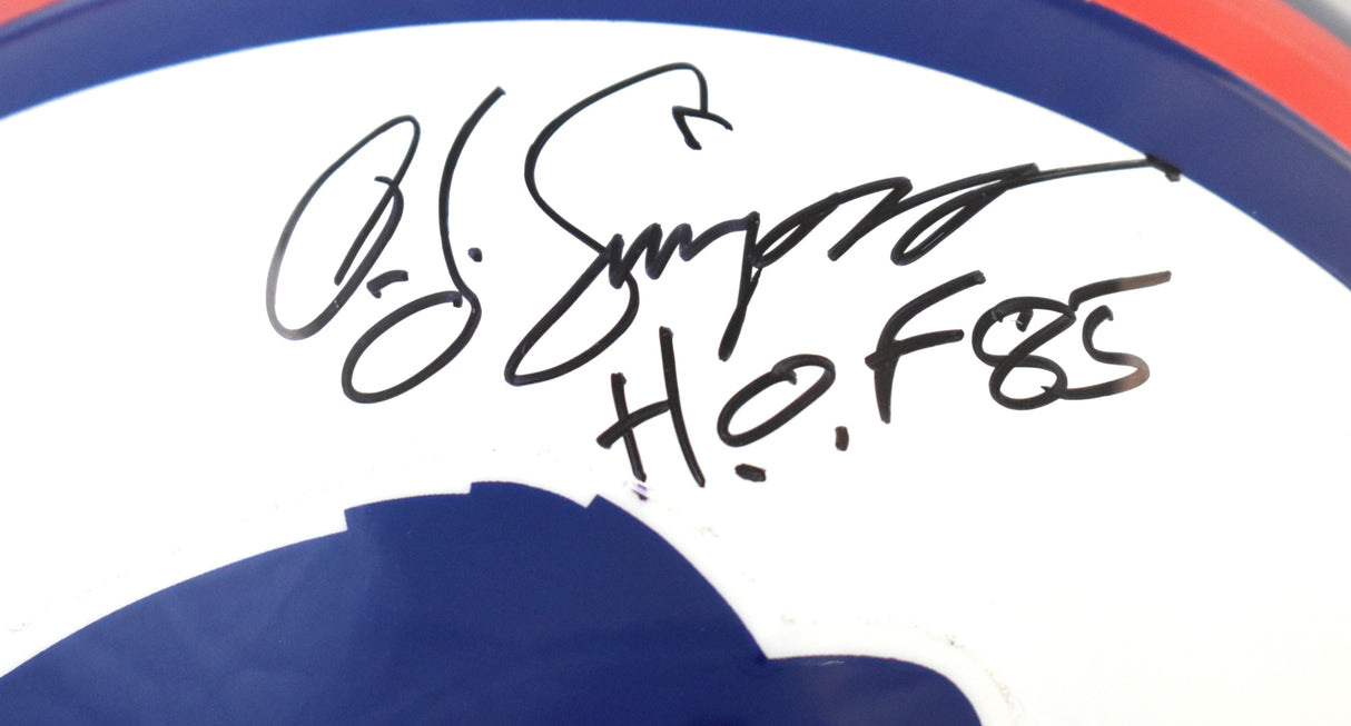 O.J. Simpson Autographed Buffalo Bills F/S Helmet w/HOF - JSA W