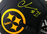 Chase Claypool Signed Steelers F/S Eclipse Speed Helmet - Beckett W Auth *Yellow