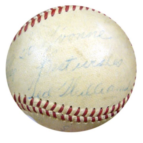 Ted Williams Autographed Official AL Harridge Baseball Boston Red Sox "To Yvonne, Best Wishes" 1950's Vintage Signature PSA/DNA #K39921