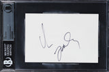 Chris Farley Tommy Boy Authentic Signed 4x6 Cut Signature BAS Slabbed