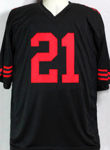 Deion Sanders Autographed Black Pro Style Jersey - Beckett W Auth *1