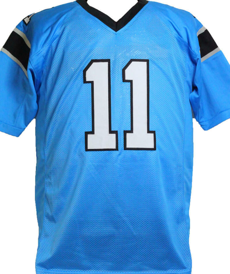 Robby Anderson Autographed Blue Pro Style Jersey- Beckett W *Black