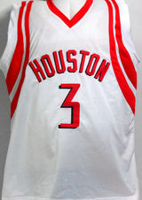 Steve Francis Autographed White w/ Red Pro Style Jersey- Beckett Witness *Black