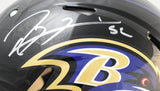 Ray Lewis Autographed Baltimore Ravens F/S Speed Authentic Helmet - Beckett W
