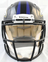 Ray Lewis Autographed Baltimore Ravens F/S Speed Authentic Helmet - Beckett W