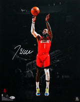 John Wall Signed Houston Rockets 16x20 FP Photo Red Jersey- Beckett Witness *Wh