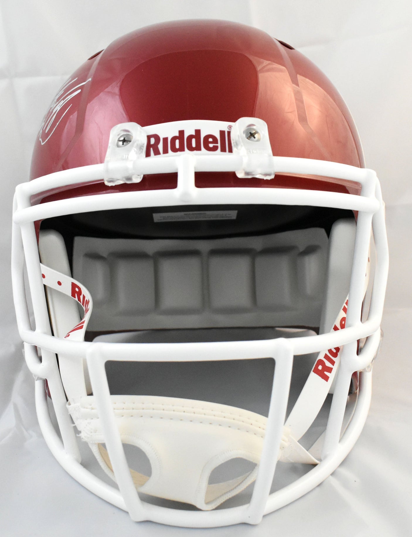 Adrian Peterson Autographed Oklahoma Sooners F/S Speed Helmet - Beckett W