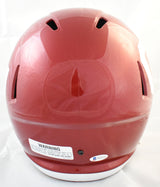 Adrian Peterson Autographed Oklahoma Sooners F/S Speed Helmet - Beckett W