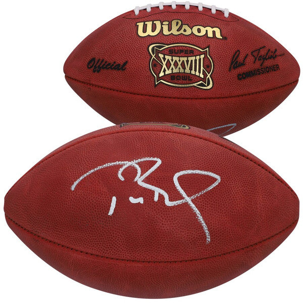 TOM BRADY Autographed New England Patriots Super Bowl XXXVIII Pro Football FANATICS