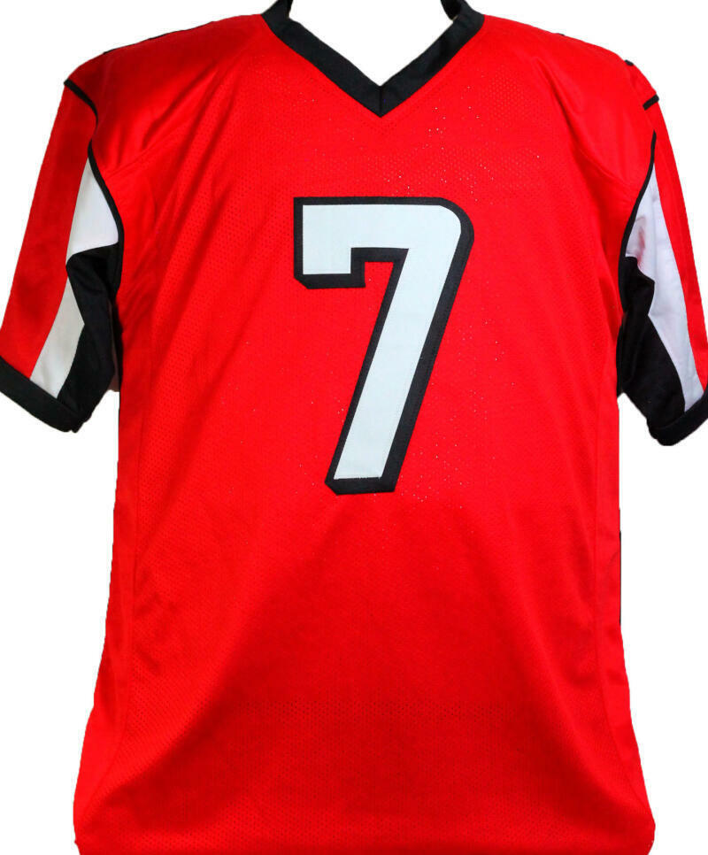 Michael Vick Autographed Red Pro Style Jersey - JSA W Auth *7