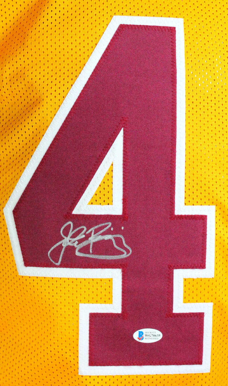 John Riggins Autographed Yellow Pro Style Jersey- Beckett W *Silver