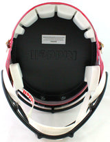 T.J. Watt Autographed Wisconsin Badgers Amp Speed F/S Helmet- Beckett W *Silver