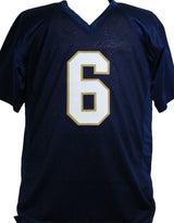 Jeremiah Owusu-Koramoah Autographed Blue College Style Jersey- Prova *Black