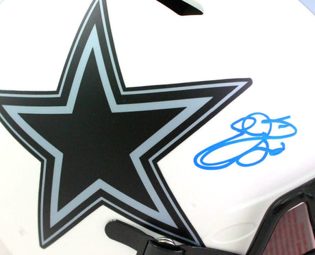 Emmitt Smith Autographed Cowboys FS Lunar Speed Authentic Helmet- Beckett W Holo