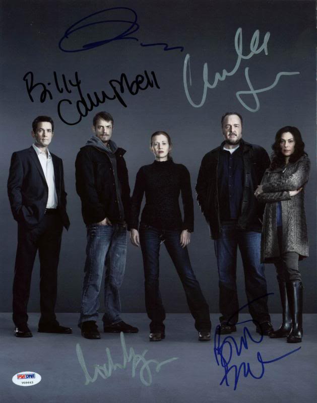 Killing Cast (5) Campbell, Sexton, Enos, Forbes +1 Signed 11X14 Photo PSA V09643