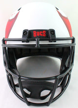 Mike Alstott Autographed Buccaneers Lunar Speed F/S Helmet SBC- Beckett W *Red