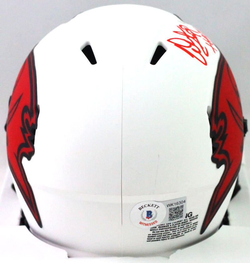 Warren Sapp Autographed Buccaneers Lunar Speed Mini Helmet w/HOF- Beckett W