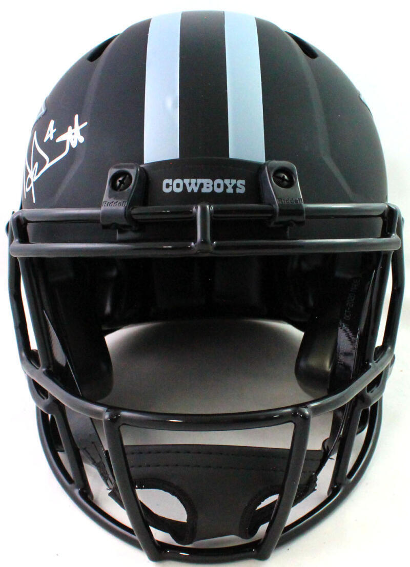 Dak Prescott Signed Cowboys F/S Eclipse Speed Authentic Helmet-Beckett W Holo