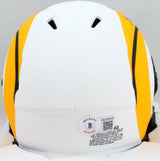 Kurt Warner Autographed St. Louis Rams Lunar Speed Mini Helmet- Beckett W *Blue