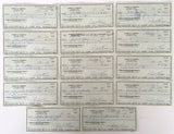 Bobby Thomson New York Giants Signed Checks 4931-4944 JSA