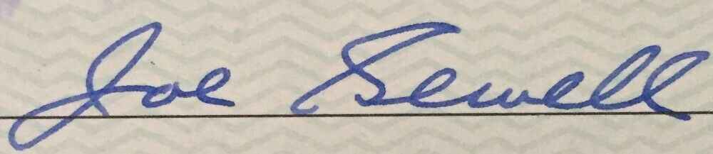 LOT of 6 Joe Sewell Cleveland Indians Signed  Checks 569-574