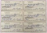 LOT of 6 Joe Sewell Cleveland Indians Signed  Checks 569-574